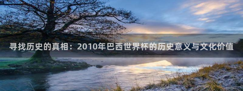 世界杯预选赛欧洲赛区赛程：寻找历史的真相：2010年巴西世界杯的历史意义与文化价值